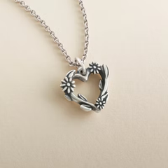 Flowering Vines Heart Charm