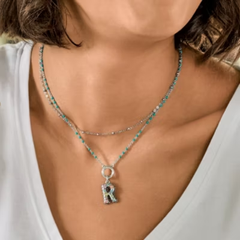 Enamel Consuela Floral Initial Charm