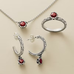 Cherished Birthstone Hoop Dangle Earrings