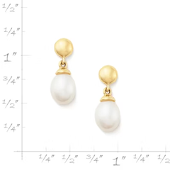 Cultured Pearl Teardrop Earrings