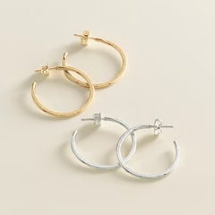 Classic Hammered Hoops