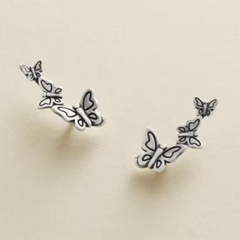Dancing Butterfly Ear Climbers