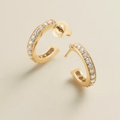 Delicate Pave Diamond Hoops