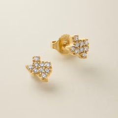 Delicate Pave Diamond Texas Studs
