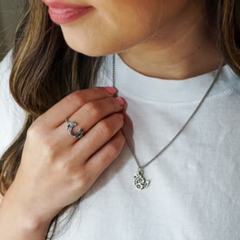 Floral Horseshoe Charm