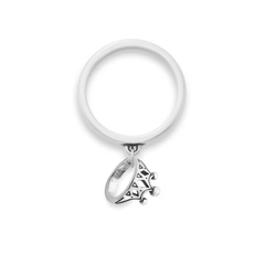 Tiny Tiara Charm Dangle Ring