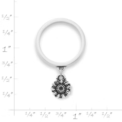 Mini Sunflower Charm Dangle Ring