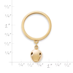 Jingle Bell Charm Dangle Ring