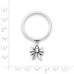 Tiny Bow Charm Dangle Ring