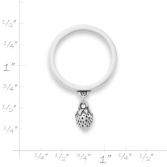 Mini Strawberry Charm Dangle Ring