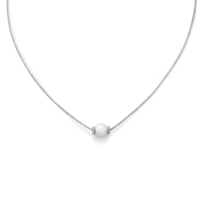 Beaded Cultured Pearl Slider Necklace