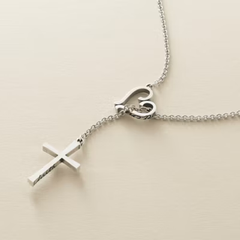 Faith, Hope and Love Lariat Necklace