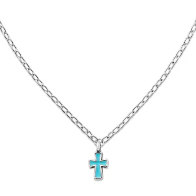 Enamel Petite Cross Necklace