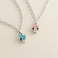 Enamel Petite Cross Necklace