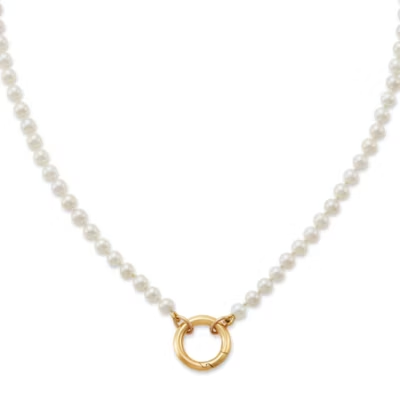 Cultured Pearl Changeable Charm Necklace