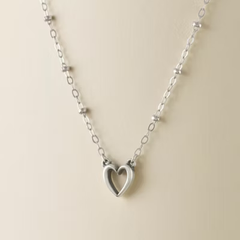 Delicate Heart Beaded Necklace