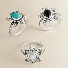 Turtle Gemstone Ring