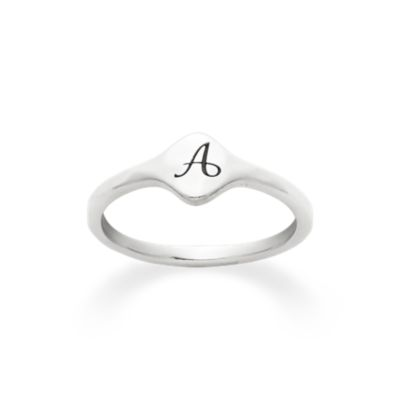 Petite Signet Initial Ring
