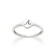 Petite Signet Initial Ring