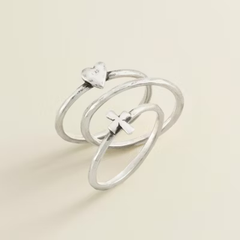 Faith and Love Ring Set