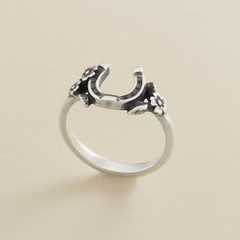 Floral Horseshoe Ring