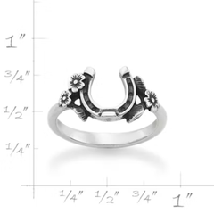 Floral Horseshoe Ring