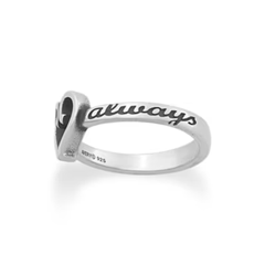 "Forever and Always" Heart Ring