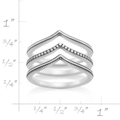 Chevron Ring Set