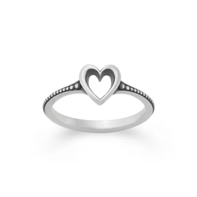 Delicate Heart Beaded Ring