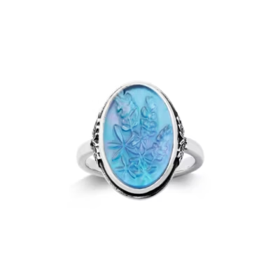 Sculpted Bluebonnet Layered Gemstone Ring