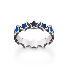 Enamel Connected Stars Ring