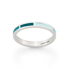 Enamel Mosaic Stacker Ring