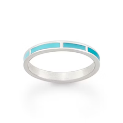 Enamel Mosaic Stacker Ring