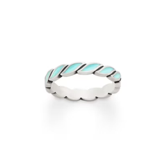 Enamel Twist Stacker Ring
