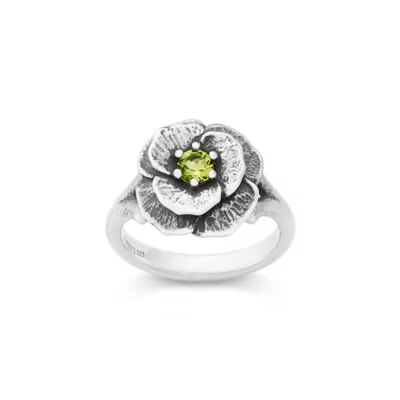 Gemstone Floral Ring