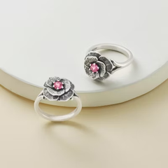 Gemstone Floral Ring