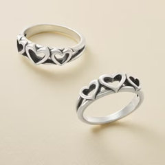 Triple Hearts Ring