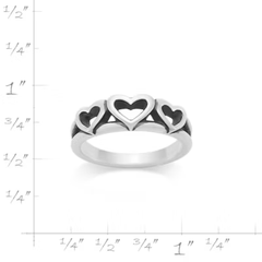 Triple Hearts Ring