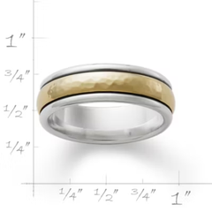 Narrow Hammered Simplicity Wedding Ring